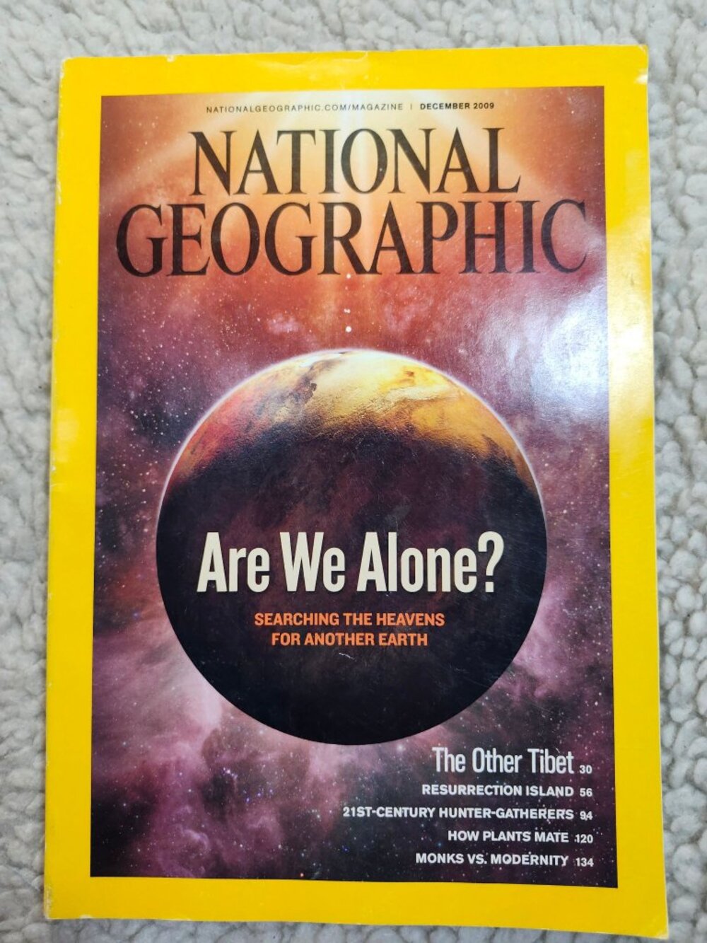 National Geographic Magazine December 2009 Are We Alone Issue Used Collectible